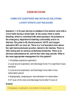 Saem M4 Exam&NewLine;Complete Questions And Detailed Solutions&NewLine;Latest Update Just Released