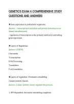 Genetics Exam 4 Comprehensive Study&NewLine;Questions And Answers&NewLine;