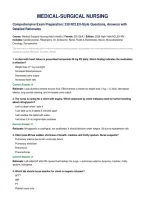MEDICAL-SURGICAL NURSING&NewLine;Comprehensive Exam Preparation&colon; 330 NCLEX-Style Questions&comma; Answers with&NewLine;Detailed Rationale