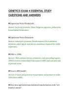 Genetics Exam 4 Essential Study&NewLine;Questions And Answers