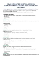 Nclex Integrated&colon; Maternal-Newborn&comma;&NewLine;Pediatrics & Mental Health - 330 Questions With&NewLine;Rationales