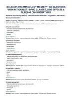 Nclex-Rn Pharmacology Mastery&colon; 330 Questions&NewLine;With Rationales - Drug Classes&comma; Side Effects &&NewLine;Nursing Considerations