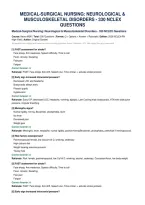 Medical-Surgical Nursing&colon; Neurological &&NewLine;Musculoskeletal Disorders - 330 Nclex&NewLine;Questions