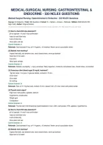 Medical-Surgical Nursing&colon; Gastrointestinal &&NewLine;Endocrine - 330 Nclex Questions