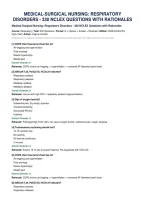 Medical-Surgical Nursing&colon; Respiratory&NewLine;Disorders - 330 Nclex Questions With Rationales