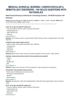 Medical-Surgical Nursing&colon; Cardiovascular &&NewLine;Hematology Disorders - 330 Nclex Questions With&NewLine;Rationales