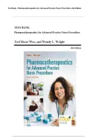 Test Bank for Pharmacotherapeutics for Advanced Practice Nurse Prescribers&comma; 6th Edition by Teri Moser Woo & Wendy L&period; Wright &ndash; All Chapters 1&ndash;57&NewLine;&NewLine;