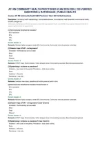 Ati Rn Community Health Proctored Exam 2025&sol;2026 &vert; 250 Verified&NewLine;Questions & Rationales &vert; Public Health