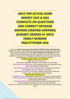 Ancc Fnp Actual Exam Newest 2025 & 2026 Complete 350 Questions And Correct Detailed Answers &lpar;Verified Answers&rpar; &vert;Already Graded A&plus; 