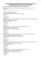Ati Rn Maternal Newborn Proctored Exam 2025&sol;2026 &vert; 250&NewLine;Verified Maternity Questions & Rationales