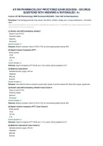 Ati Rn Pharmacology Proctored Exam 2025&sol;2026 - 330 Drug&NewLine;Questions With Answers & Rationales &vert; A