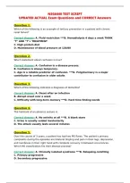 NSG6440 TEST SCRIPT&NewLine;UPDATED ACTUAL Exam Questions and CORRECT Answers