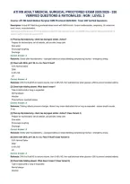 Ati Rn Adult Medical Surgical Proctored Exam 2025&sol;2026 - 330&NewLine;Verified Questions & Rationales &vert; Ngn &vert;
