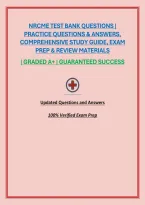 Nrcme Test Bank Questions &vert; Practice Questions & Answers&comma; Comprehensive Study Guide&comma; Exam Prep & Review Materials