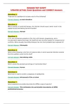 NSG6440 TEST SCRIPT&NewLine;UPDATED ACTUAL Exam Questions and CORRECT Answers