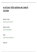 Nu 155 Exam 1 Tested Questions And Complete&NewLine;Solutions&NewLine;