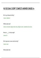 Nu 155 Exam 2 Script Complete Answers Graded A&plus;