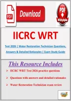 IICRC WRT Test 2026 &vert; Water Restoration Technician Questions&comma; Answers & Detailed Rationales &vert; Exam Study Guide