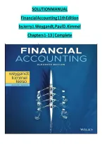 SOLUTION MANUAL Financial Accounting 11th Edition by Jerry J&period; Weygandt&comma; Paul D&period; Kimmel Chapters 1 - 13 &vert; Complete