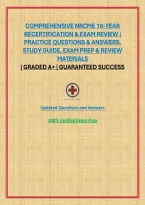 Comprehensive Nrcme 10-Year Recertification & Exam Review &vert; Practice Questions & Answers&comma; Study Guide&comma; Exam Prep & Review Materials