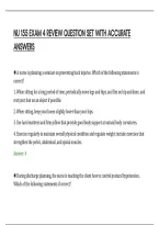 Nu 155 Exam 4 Review Question Set With Accurate&NewLine;Answers&NewLine;