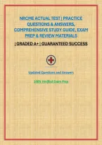 Nrcme Actual Test &vert; Practice Questions & Answers&comma; Comprehensive Study Guide&comma; Exam Prep & Review Materials