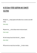 Nu 155 Exam 4 Tested Questions And Complete&NewLine;Solutions&NewLine;
