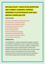 Isye 6644 Exam 1 Simulation Questions &NewLine;And Correct Answers &lpar;Verified &NewLine;Answers&rpar; Plus Rationales 2025 Q&A &vert; &NewLine;Instant Download Pdf 