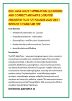 Isye-6644 Exam 1 Questions And Correct &NewLine;Answers &lpar;Verified Answers&rpar; Plus &NewLine;Rationales 2026 Q&A &vert; Instant Download &NewLine;Pdf