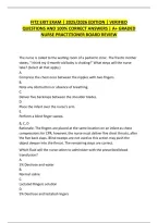Fitz Exit Exam &vert; 2025&sol;2026 Edition &vert; Verified &NewLine;Questions And 100&percnt; Correct Answers &vert; A&plus; Graded &NewLine;Nurse Practitioner Board Review