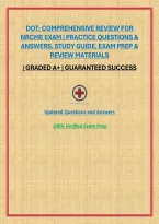 Dot&colon; Comprehensive Review For Nrcme Exam &vert; Practice Questions & Answers&comma; Study Guide&comma; Exam Prep & Review Materials