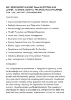 Kaplan Pediatric Nursing Exam Questions And&NewLine;Correct Answers &lpar;Verified Answers&rpar; Plus Rationales&NewLine;2026 Q&A &vert; Instant Download Pdf