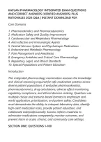 Kaplan Pharmacology Integrated Exam Questions&NewLine;And Correct Answers &lpar;Verified Answers&rpar; Plus&NewLine;Rationales 2026 Q&A &vert; Instant Download Pdf