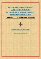Nrcme &lpar;Dot&rpar; Exam &vert; Practice Questions & Answers&comma; Comprehensive Study Guide&comma; Exam Prep & Review Materials