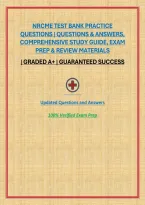 Nrcme Test Bank Practice Questions &vert; Questions & Answers&comma; Comprehensive Study Guide&comma; Exam Prep & Review Materials