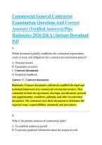 Commercial General Contractor &NewLine;Examination Questions And Correct &NewLine;Answers &lpar;Verified Answers&rpar; Plus &NewLine;Rationales 2026 Q&A &vert; Instant Download &NewLine;Pdf