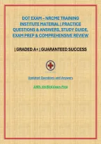 Nrcme Study Sheet &vert; Comprehensive Study Guide&comma; Practice Questions & Answers&comma; Exam Prep & Review Materials