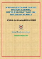 Dot Exam Question Bank &vert; Practice Questions & Answers&comma; Comprehensive Study Guide&comma; Exam Prep & Review Materials
