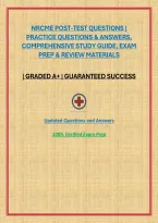 Nrcme Post-Test Questions &vert; Practice Questions & Answers&comma; Comprehensive Study Guide&comma; Exam Prep & Review Materials