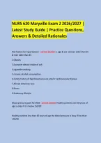  &NewLine;NURS 620 Maryville Exam 2 2026&sol;2027 &vert; &NewLine;Latest Study Guide &vert; Practice Questions&comma; Answers & Detailed Rationales &NewLine;