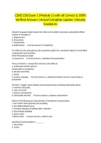 CSAD 236 Exam 1 &lpar;Module 1&rpar; with all Correct & 100&percnt; Verified Answers &vert;Actual Complete Update &vert;Already Graded A&plus;
