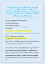BIOL 1009 final exam &sol;UMN&sol;UMN BIOL 1009 &NewLine;general biology Exam With Actual Correct &NewLine;Questions And Verified Detailed Answers&vert; Currently &NewLine;Testing Version &vert; Already Graded A&plus;&vert;Newest &vert;2026 &NewLine;2027&lpar;university of Minnesota&rpar; 