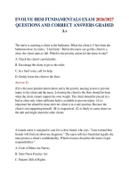 Evolve Hesi Fundamentals Exam 2026&sol;2027 Questions And Correct Answers Graded A&plus;