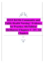Community & Public Health Nursing&colon; Evidence for Practice 4th Edition Test Bank by DeMarco & Walsh &ndash; Questions & Answers