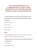 Wgu C854 Midterm Exam&NewLine;Comprehensive Study Guide&NewLine;Questions And Answers 2026&sol;2027&NewLine;Update &vert;&vert; 100&percnt; Guaranteed Pass