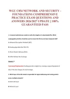 Wgu C854 Network And Security -&NewLine;Foundations Comprehensive&NewLine;Practice Exam Questions And&NewLine;Answers 2026&sol;2027 Update &vert;&vert; 100&percnt;&NewLine;Guaranteed Pass
