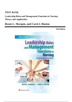 Leadership Roles and Management Functions in Nursing 9th Edition &ndash; Test Bank & Study Questions