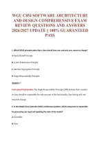 Wgu C854 Software Architecture&NewLine;And Design Comprehensive Exam&NewLine;Review Questions And Answers&NewLine;2026&sol;2027 Update &vert;&vert; 100&percnt; Guaranteed&NewLine;Pass