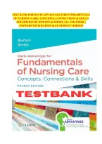 Davis Advantage for Fundamentals of Nursing Care Test Bank &ndash; Questions & Answers