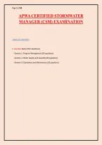 APWA Certified Stormwater Manager &lpar;CSM&rpar; Exam Study Guide &vert; 200&plus; Practice Questions with Rationales